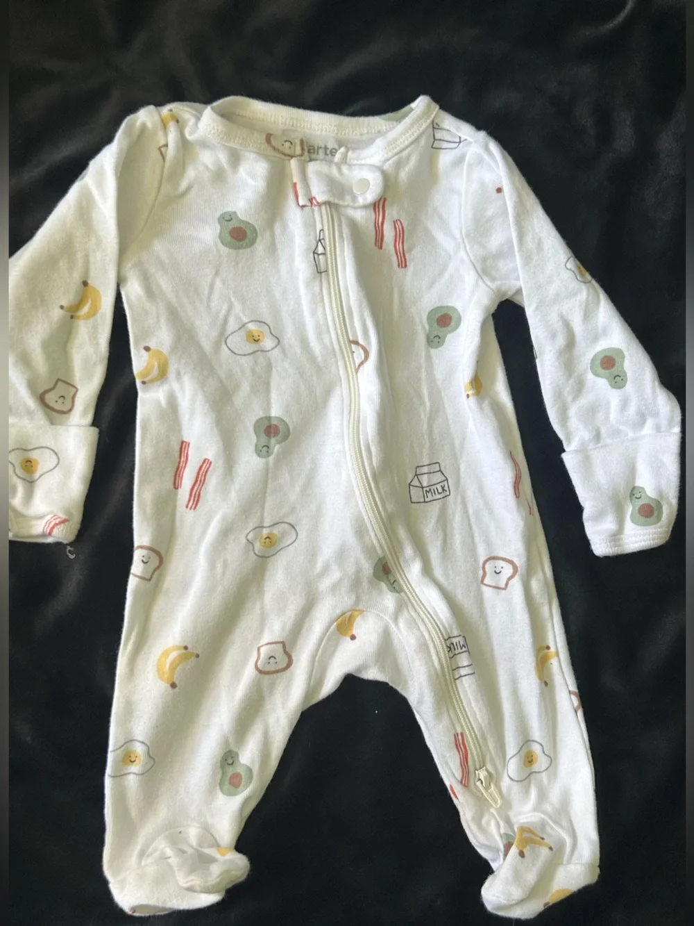Carter’s Baby Sleep Zip-Up Pajamas with Breakfast Print